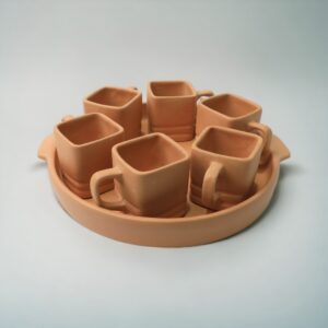 Terrapura Square Mug Tray Set of 6 Pieces